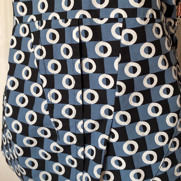 Marni for H&M 100% crisp cotton, geometric, tie, long sleeves blouse. Size 2 - Picture 4 of 17